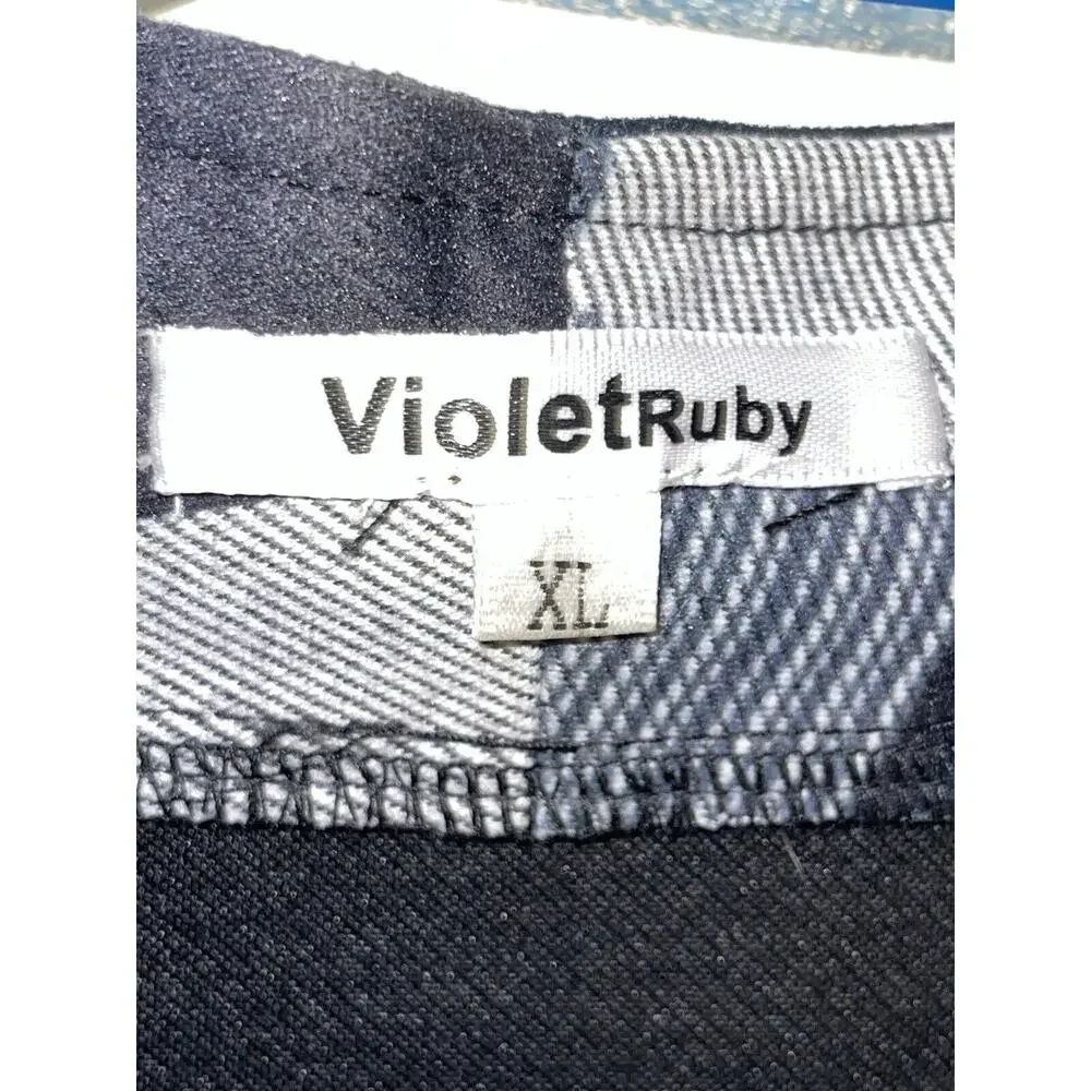 Violet Ruby Women's Asymmetrical Zipper Sharkbite Hem Jacket Heavy Tunic Size XL